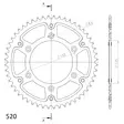 Supersprox Stealth Takaratas Punainen - Moottoripyörän takarattaat - 272-210-RST-50-2 - 1