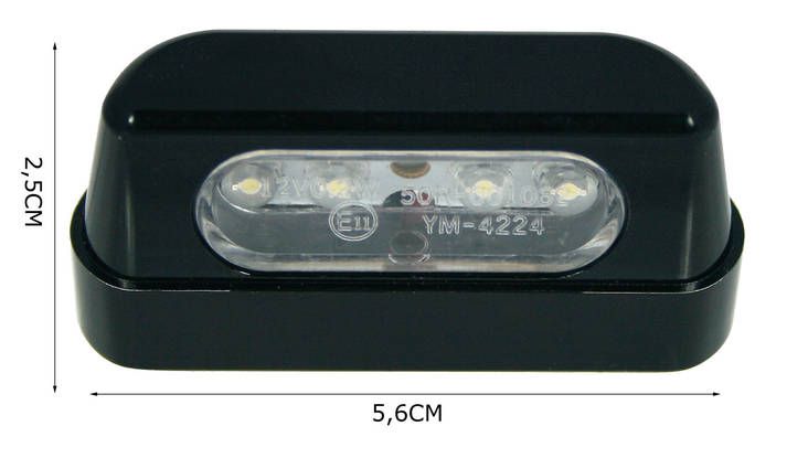 Led Rekisterikilven valo - Moottoripyörän takavalot - IN762 - 1