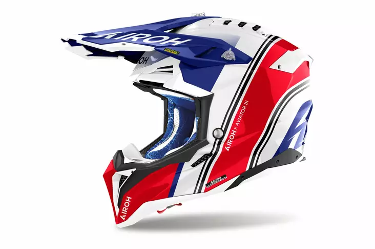 MP-kypärä Airoh Aviator 3 Hima, kiiltävä punainen - Crossikypärät - 57-25002 - 1