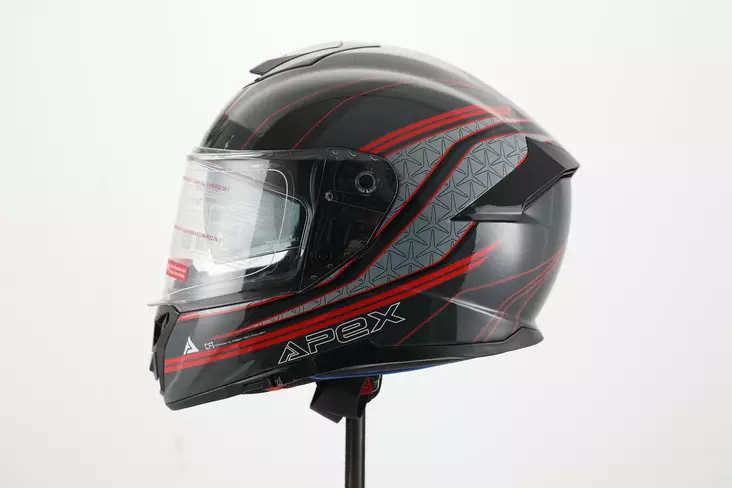 MP-kypärä APEX FT300 Vienna, harmaa/punainen/musta - Umpikypärät - 700-25032 - 1