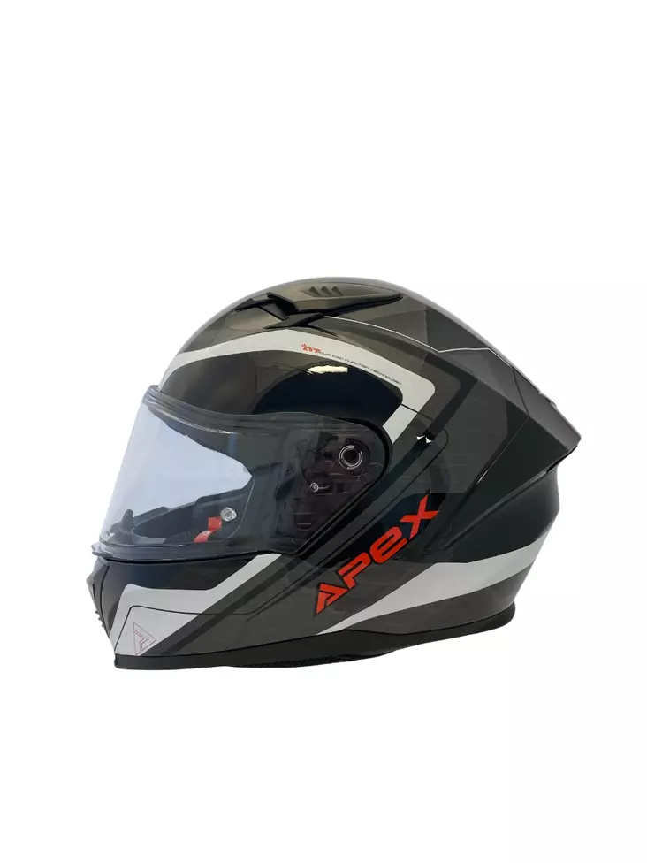 MP-kypärä APEX FI100 Valencia, harmaa/musta/punainen - Umpikypärät - 700-25102 - 1