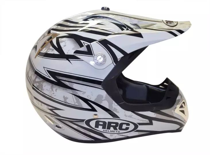 ARC A-721 crossikypärä, harmaa/musta/valkoinen - Crossikypärät - 58-1007-2 - 1