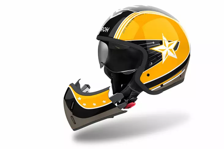 Avokypärä Airoh J 110 Command keltainen - Avattavat- ja avokypärät - 57-24112 - 1