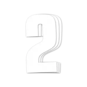 Blackbird kilpanumerot valkoinen 3kpl/srj 16x7,5cm #2 - Crossipyörän kilpanumerot - 381-5048-10-2 - 1