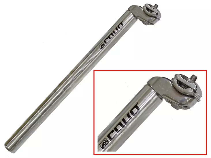 CAVO satulakiinnike, alumiinipidike / hopea, 29,2x400mm - Polkupyörän istuinkannattimet - 42-6292 - 1