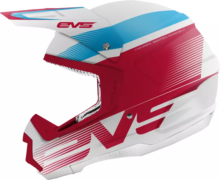 Crossikypärä EVS Vortek T5 Vapor, valkoinen/punainen/sininen - Crossikypärät - 642-6005-2 - 2