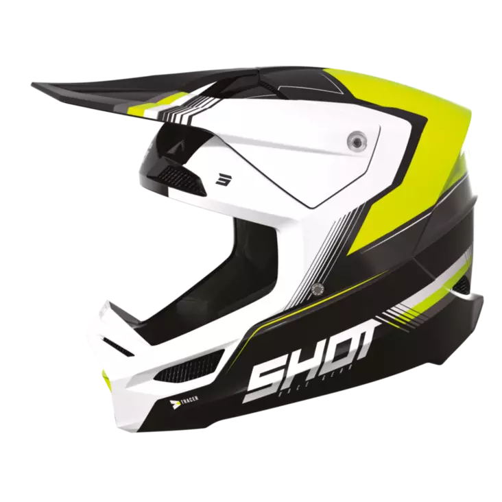 Crossikypärä Shot Lasten Furious Tracer, neonkeltainen - Lasten crossikypärät - 610-2342 - 2