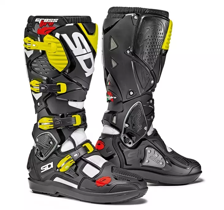 Crossisaappaat SIDI Crossfire 3 SRS, valkoinen/musta/keltainen - Crossikengät - 655-1702-42 - 1