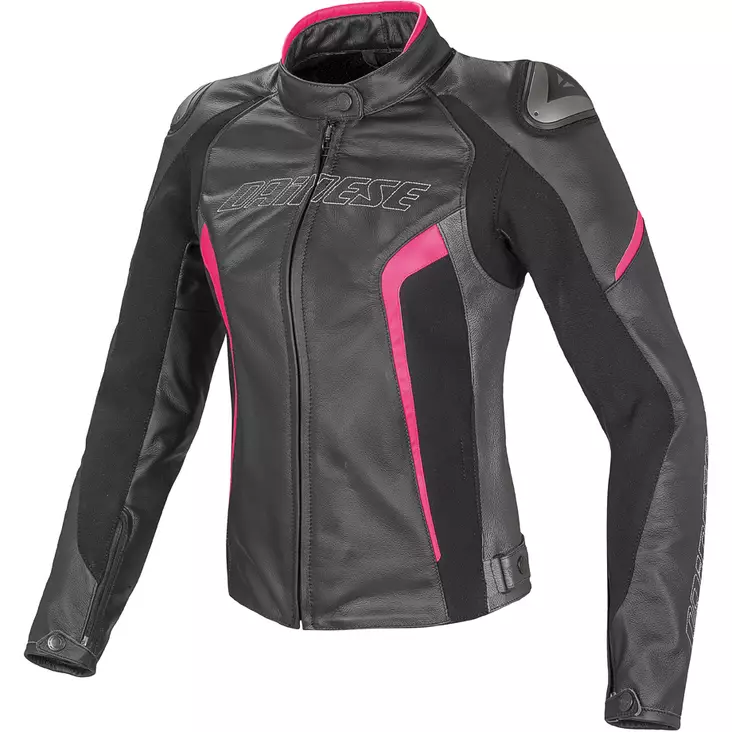 Dainese Racing D1 naisten nahkatakki, musta/pinkki - MP Nahkatakit - 521-5012-42 - 1