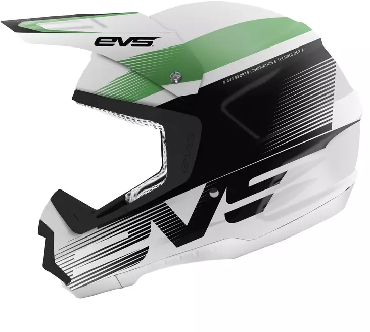 EVS Vortek T5-Vapor kypärä valk./musta/vihr. - Crossikypärät - 642-6004-2 - 2