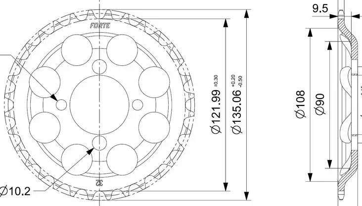 Forte Takaratas, 33 hammasta (415), Solifer SM 71-80 - Maillard - Mopon takarattaat - 27-70412 - 1