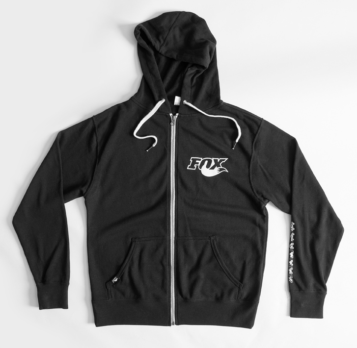Fox Ride Zip Hoody 2.0, 60/40 Cotton/Poly, Black - Paidat ja hupparit - 973-1007-2 - 1