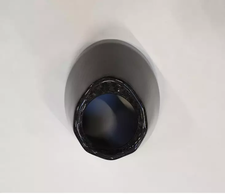 HGS Vaimentimen pääty Racing Hiilikuitu, 250cc 4T ovaali muoto - Crossipyörän äänenvaimentimet - 46-62-922 - 1