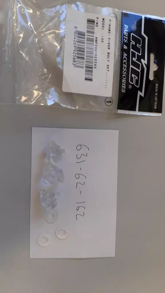 HJC Lipan ruuvi setti i50 - Kypärien varaosat - 631-62-162 - 1