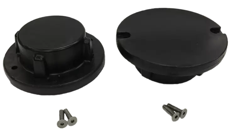 JetPort kansi putkikiinnitys reiälle, musta (2kpl) - Vesijetin laiturit - 116-03-14002 - 1
