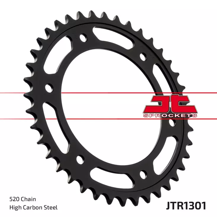 JT Rear Sprocket JTR1301.42 - Moottoripyörän takarattaat - 274-R1301-42 - 1