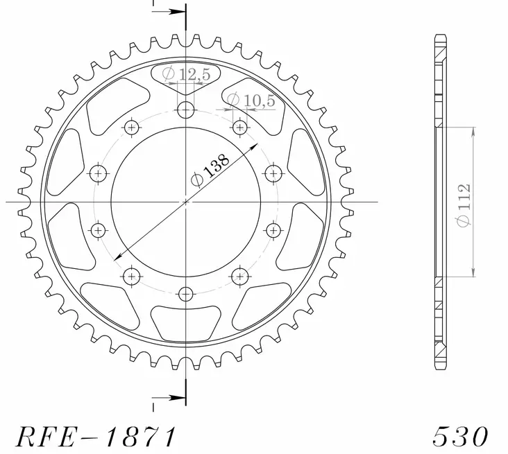 JT takaratas 1871.52 - Moottoripyörän takarattaat - 27-2-1871-52 - 1