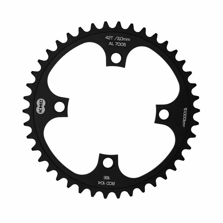 Ketjuratas KMC, E-bike Bosch 42h,BCD 104, etu musta, 1/8", 3mm offset - Sähköpyörän rattaat - BFCR00342 - 1