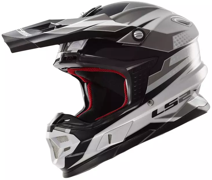 LS2 Kypärä MX456 Factory valko/musta/titanium - Crossikypärät - 636-4004-2 - 2