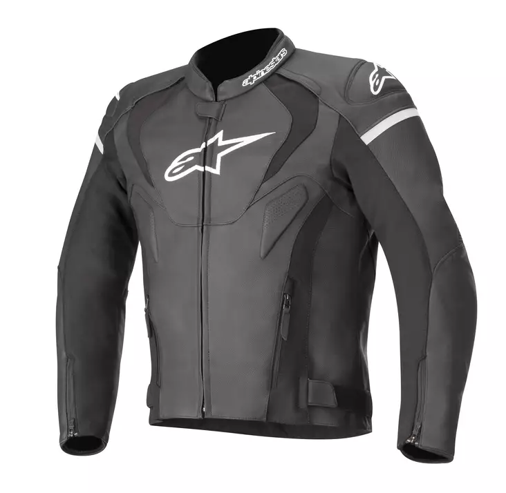 Miesten nahkatakki Alpinestars Jaws V3, musta/valkoinen - MP Nahkatakit - D260652 - 1