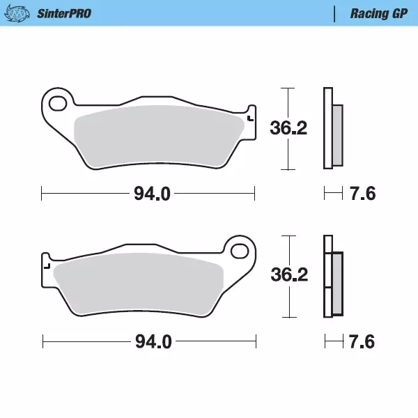 Moto-Master Jarrupalat KTM: 125-200-250-300-350-360-380-440-500, All SX E - Crossipyörän jarrupalat - 235-093012 - 1