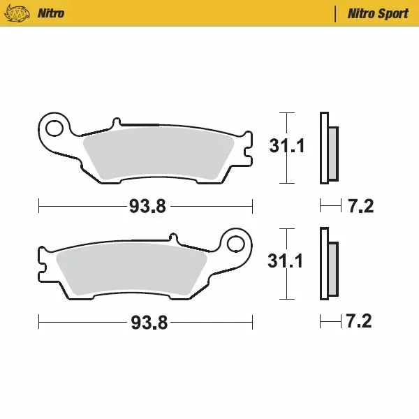 Moto-Master Nitro Racing Jarrupalat Yamaha YZ250F front - Crossipyörän jarrupalat - 235-094922 - 1
