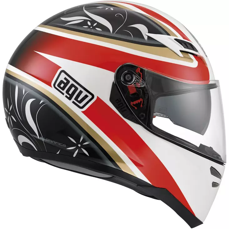 MP-Kypärä AGV Skyline Wings, valkoinen/musta/punainen - Umpikypärät - 60-4007-2 - 1