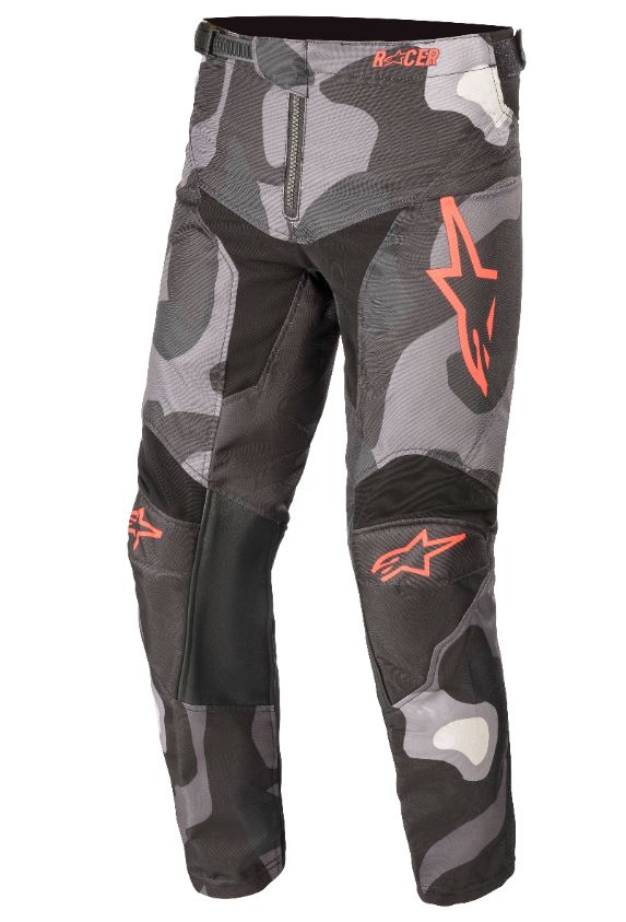 Nuorten crossihousut Alpinestars Tactical camo/ punainen fluo - Lasten crossihousut - D383822 - 1