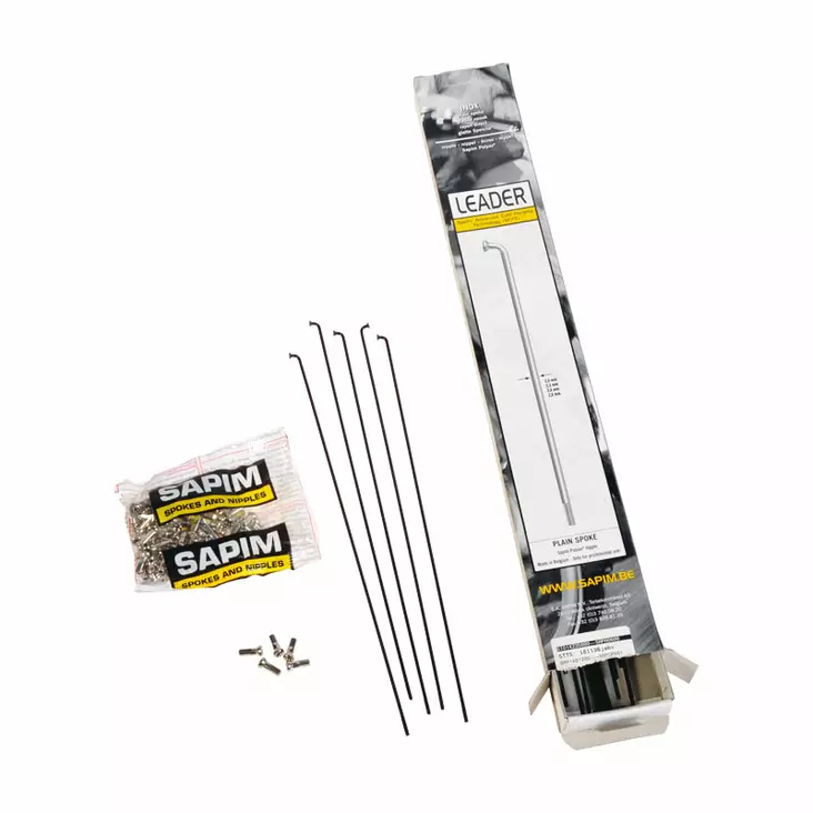 Pinna sapim leader, 2 x 237mm 14g, musta, rst, 100kpl/ltk, sis. nippelit - RST pinnat 2mm - 61092 - 1