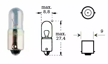 Polttimo 12v 4w Ba 9s - Polttimot - 12-71642 - 1