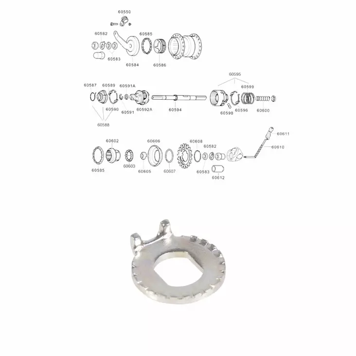 Rihlalevy - Polkupyörän takanapa Torpedo 3-v - 60582 - 1