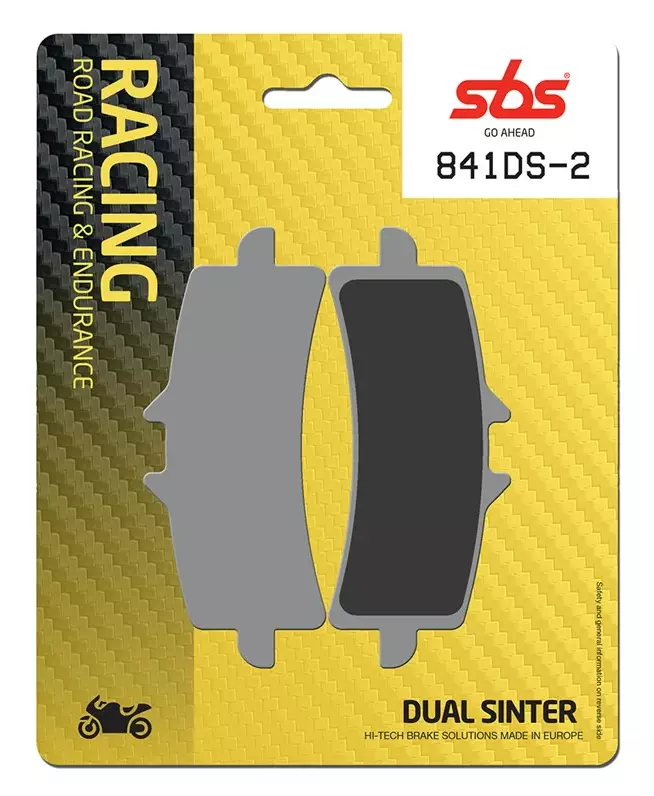 SBS Jarrupalat Dual Sinter 2 841DS-2 - Moottoripyörän jarrupalat - 23-841DS-2 - 1
