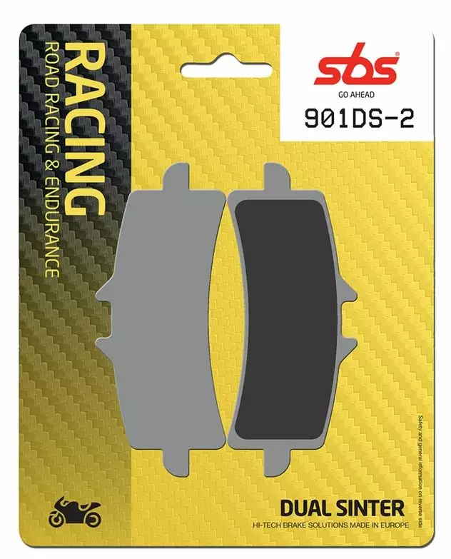 SBS Jarrupalat Dual Sinter 2 901DS-2 - Moottoripyörän jarrupalat - 23-901DS-2 - 1