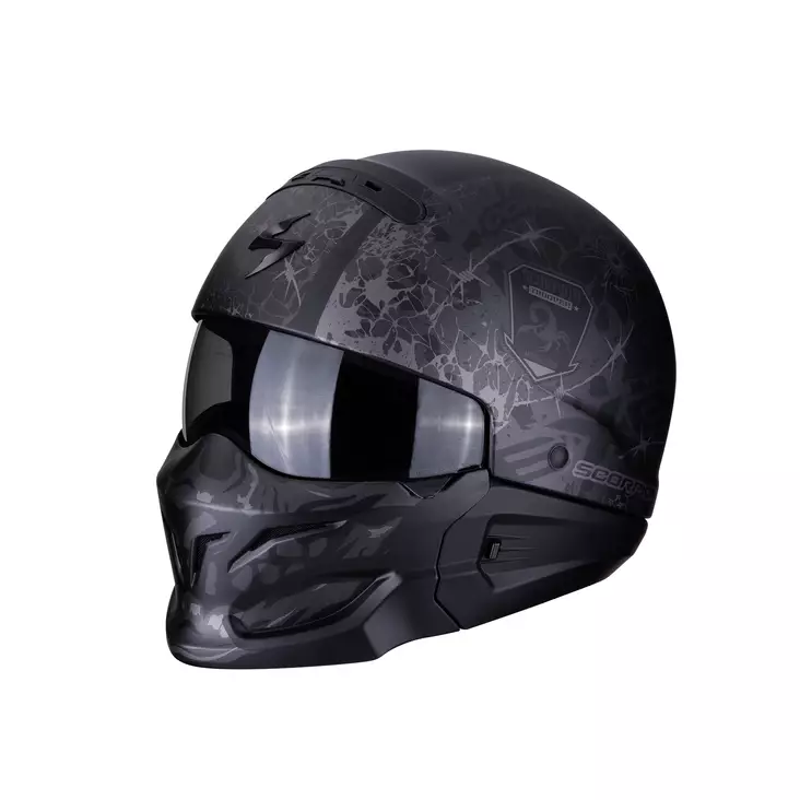 SCORPION EXO-Combat Stealth, kypärä, mattamusta/harmaa - Avattavat- ja avokypärät - 82-289-159-02 - 1