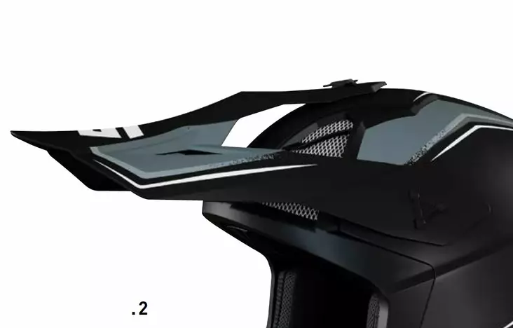 SHOT Lippa Lite Prism Musta/Valkoinen Matta - Kypärien varaosat - 610-9-2201-02 - 1