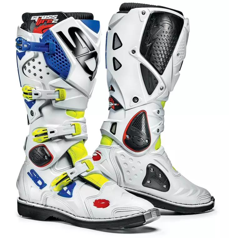 SIDI CROSSFIRE 2 MX saapas Kelta/Valko/Sini - Crossikengät - 655-6002-42 - 1