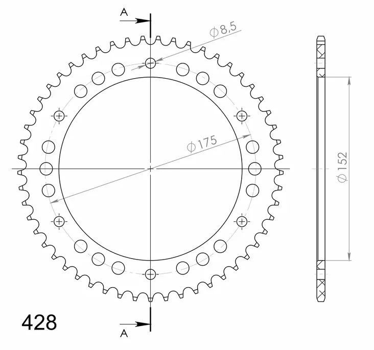 Supersprox Alu TakaratasYA WR125 Punainen 53 - Moottoripyörän takarattaat - 27-3-839-53-2 - 0