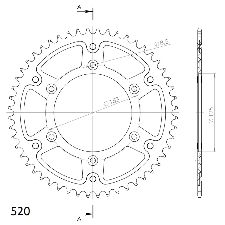 Supersprox Stealth Takaratas Punainen - Moottoripyörän takarattaat - 272-210-RST-50-2 - 1