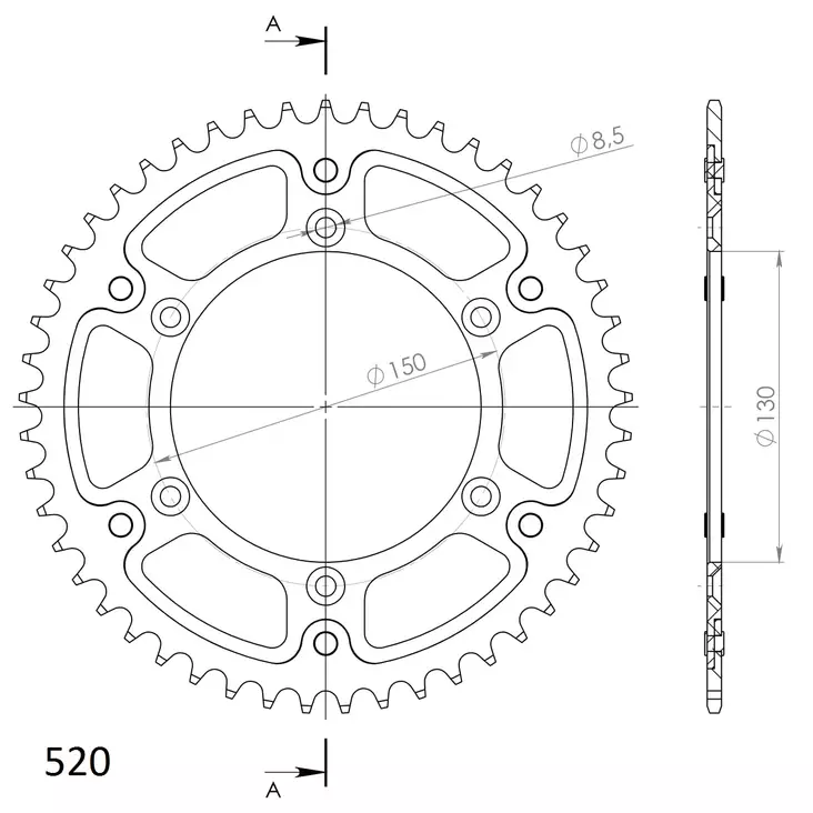 Supersprox Stealth Takaratas Punainen - Moottoripyörän takarattaat - 272-245-RST-49-2 - 0