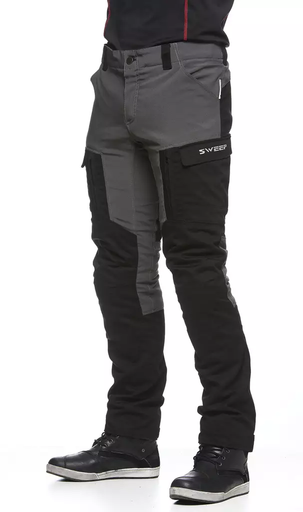 Sweep Chief aramid vahvistettu ajohousu, musta/harmaa - MP Ajohousut - TTCHIF-022 - 1