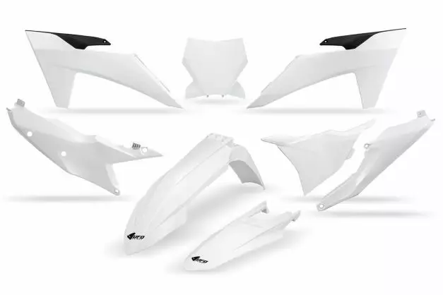 UFO Muovisarja 5-osainen Valkoinen 042 KTM SX/SXF125-450 23–24 - Crossipyörän muovisarjat - 650-K529-042 - 1