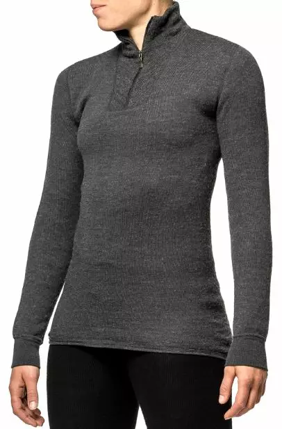 Woolpower Zip Turtleneck 200 Harmaa - Alusasut ja kerrastot - 582-72221055-2 - 1