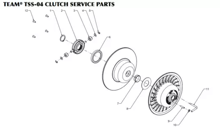 Team TSS-04 variaattorin mutteri - Moottorikelkan variaattorin osat - 801-110053 - 1