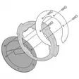 Givi Tanklock kiinnike, Tanklocklaukkujen kiinnittämiseen - Moottoripyörän laukkujen kiinnikesarjat - 322-BF03 - 1