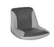 OS C - SEAT UPHOLSTERED GREY/CHARCOAL - Veneen istuimet - 131-MA701-33 - 1