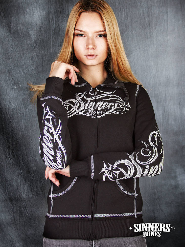 Sinners Bones - "SINNER's BONES" naisten huppari - Paidat ja hupparit - SB0027-3 - 1