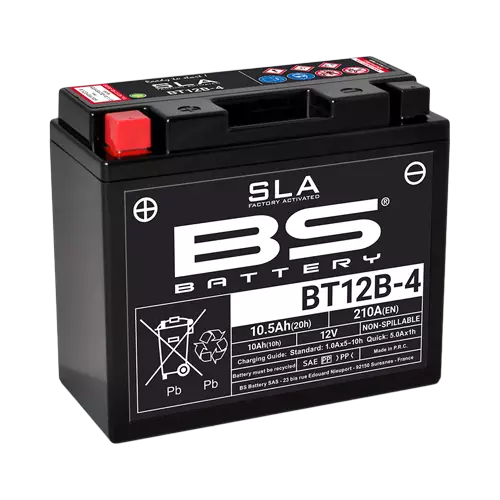 BS Battery BT12B-4 (FA) SLA - Sealed & Activated (4) - BS akut - 140-300643 - 1