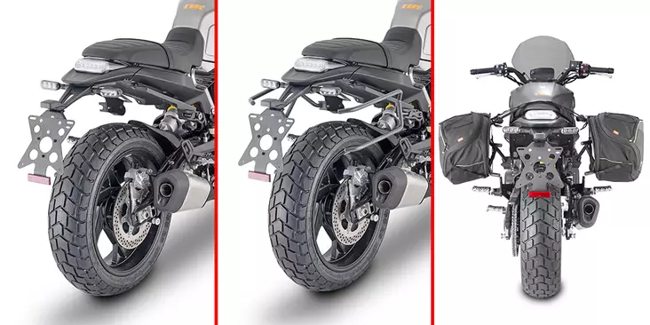 Givi HOLDER FOR SOFT BAGS LEONCINO 800 2 - Moottoripyörän laukkujen kiinnikesarjat - 322-TR8713 - 1