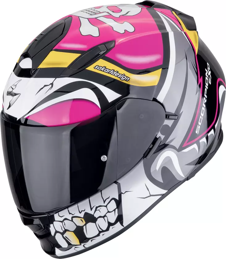 SCORPION kypärä EXO-491 PIRATE, pinkki - Umpikypärät - 649-25453 - 1