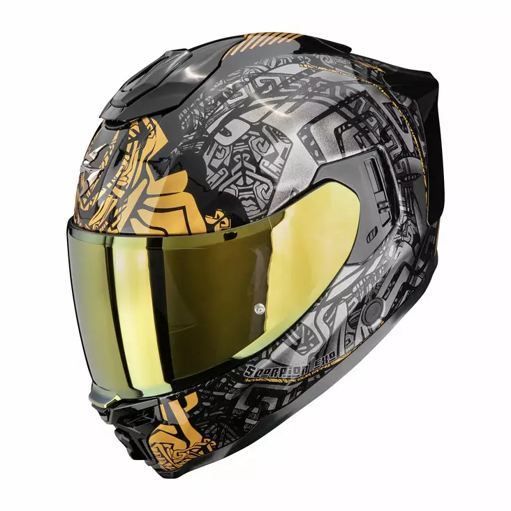 SCORPION kypärä EXO-1500 AIR APUS, musta/harmaa/kulta - Umpikypärät - 649-26143 - 1